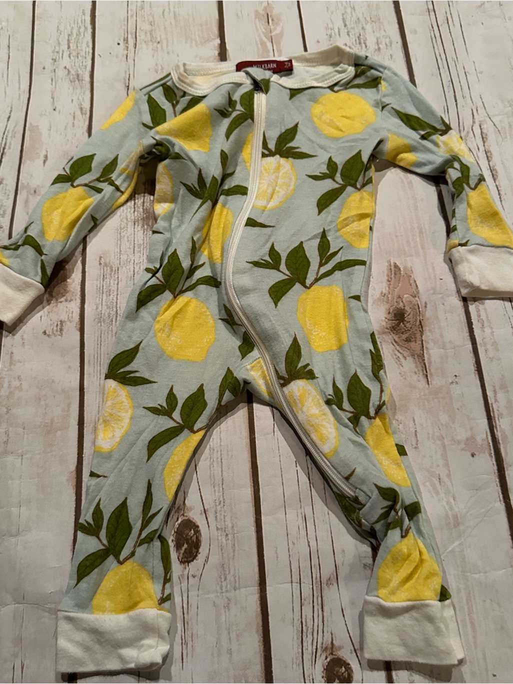 Milkbarn Lemon Romper Vguc 3/6